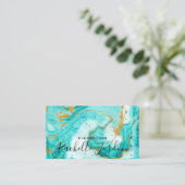 Fluid Alcohol Ink Visitekaartje (Staand voorkant)