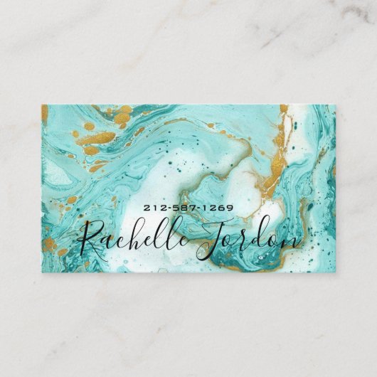 Fluid Alcohol Ink Visitekaartje (Voorkant)