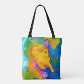 Fluid Art. Abstracte kleurrijke achtergrond, behan Tote Bag (Achterkant)