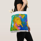 Fluid Art. Abstracte kleurrijke achtergrond, behan Tote Bag (Dichtbij)
