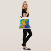 Fluid Art. Abstracte kleurrijke achtergrond, behan Tote Bag (Op model)