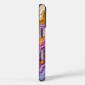 Fluid Art Amethist en goud Case-Mate iPhone Case (Achterkant / Rechts)
