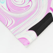 Fluid Art Cotton Snoep Roze, Blauwgroen, zwart en Fleece Deken (Hoek)