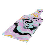 Fluid Art Cotton Snoep Roze, Blauwgroen, zwart en  Snijplank (Hoek)