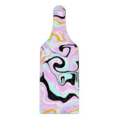 Fluid Art Cotton Snoep Roze, Blauwgroen, zwart en  Snijplank (Voorkant)