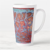 Fluid Art Large Latte Mok in Red Blue en White (Rechts)