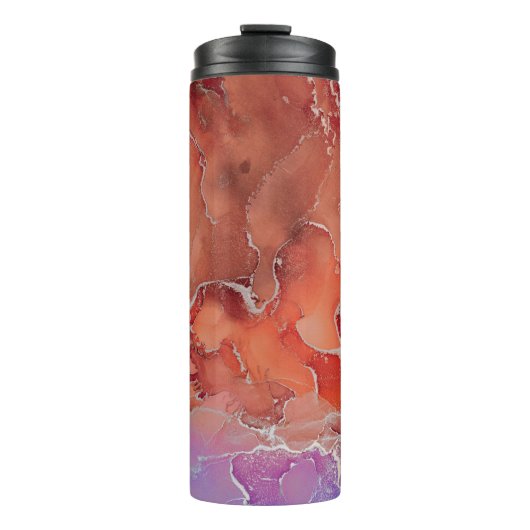 Fluid Art. Moderne achtergrond, achtergrond, vormg Thermosbeker (Voorkant)