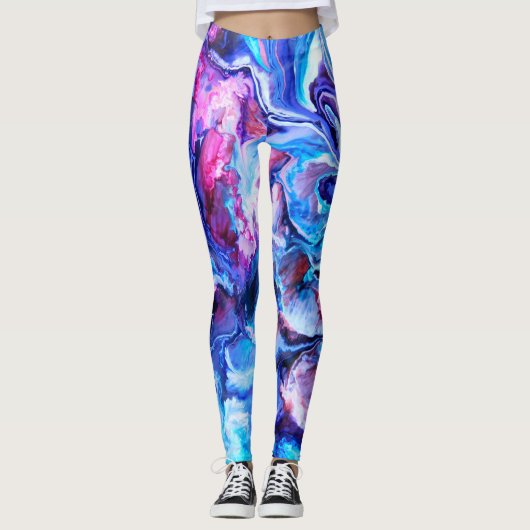 Fluid Art Yoga Pants Leggings (Voorkant)