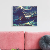 Fluid Blues II Canvas Afdruk (Insitu (Woonkamer))