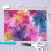 Fluid Color Transition: Chromatic Spill Ink Blot Tissuepapier (Craft)