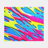 Fluid Colors: een druppelend Abstract meesterwerk Fleece Deken (Voorkant (Horizontaal))