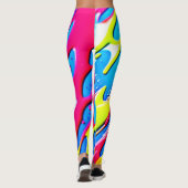 Fluid Colors: een druppelend Abstract meesterwerk Leggings (Achterkant)