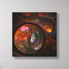 Fluid Connection Abstract Art Black en White Canvas Afdruk