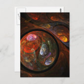 Fluid Connection Abstract Art Briefkaart (Voorkant / Achterkant)