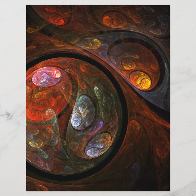 Fluid Connection Abstract Art Letterhead (Voorkant)