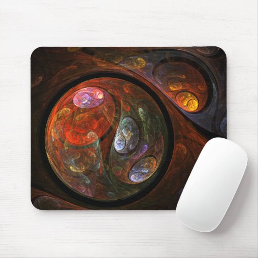 Fluid Connection Abstract Art Mousepad Muismat (Met muis)