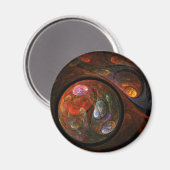 Fluid Connection Abstract Art Round Magnet (Voorkant / Achterkant)