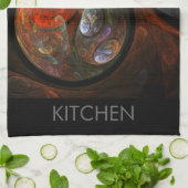 Fluid Connection Abstracte Art Kitchen Towel Theedoek (Gevouwen)