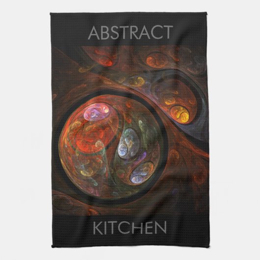 Fluid Connection Abstracte Art Kitchen Towel Theedoek (Verticaal)