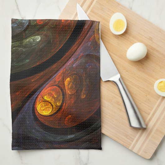Fluid Connection Abstracte Art Kitchen Towel Theedoek (Quarter Fold)