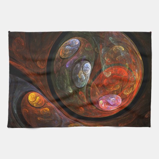 Fluid Connection Abstracte Art Kitchen Towel Theedoek (Horizontaal)