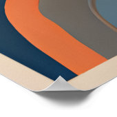 Fluid Forms: Abstracte kunst, vloeiende kleuren Poster (Hoek)