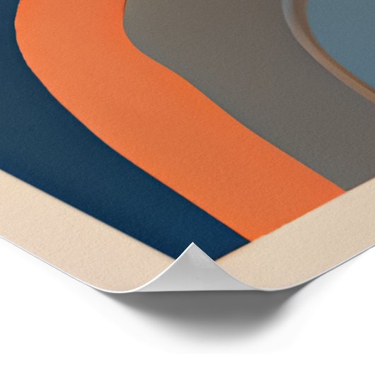 Fluid Forms: Abstracte kunst, vloeiende kleuren Poster (Hoek)