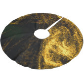 Fluid Gold: Abstracte schoonheid Kerstboom Rok (Gekanteld)