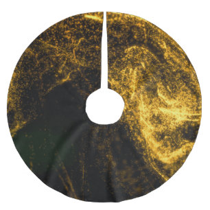 Fluid Gold: Abstracte schoonheid Kerstboom Rok