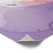 Fluid Harmony – Abstracte Waterverf in Blauwgroen, Poster (Hoek)