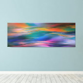 "Fluid Horizons" hedendaagse Abstracte kunst Canvas Afdruk (Insitu (Houten vloer))