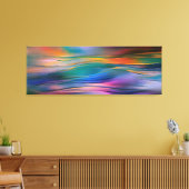 "Fluid Horizons" hedendaagse Abstracte kunst Canvas Afdruk (Insitu (Woonkamer))