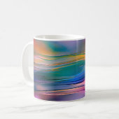 "Fluid Horizons" hedendaagse Abstracte kunst Koffiemok (Voorkant links)