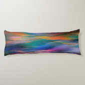 "Fluid Horizons" hedendaagse Abstracte kunst Lichaamskussen (Achterkant)