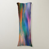 "Fluid Horizons" hedendaagse Abstracte kunst Lichaamskussen (Voorkant Verticaal)