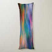"Fluid Horizons" hedendaagse Abstracte kunst Lichaamskussen (Achterkant (Verticaal))