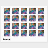 "Fluid Horizons" hedendaagse Abstracte kunst Vierkante Sticker (Vel)