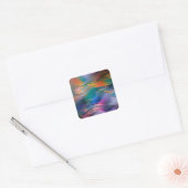 "Fluid Horizons" hedendaagse Abstracte kunst Vierkante Sticker (Envelop)