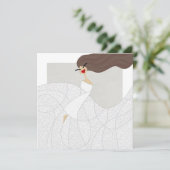 Fluid Ivory Muse Fashion Art Card Kaart (Staand voorkant)