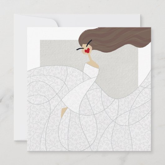 Fluid Ivory Muse Fashion Art Card Kaart (Voorkant)