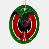 Fluid Kenya Flag Hakuna Matata Keramisch Ornament (Rechts)