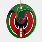 Fluid Kenya Flag Hakuna Matata Keramisch Ornament (Links)