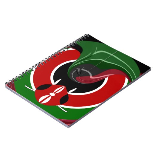 Fluid Kenya Flag Hakuna Matata Notitieboek (Linkerzijde)