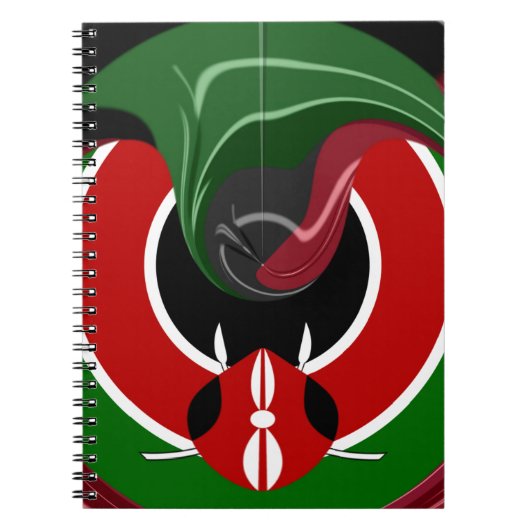 Fluid Kenya Flag Hakuna Matata Notitieboek (Voorkant)