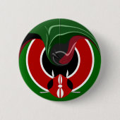 Fluid Kenya Flag Hakuna Matata Ronde Button 5,7 Cm (Voorkant)