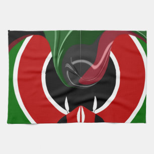 Fluid Kenya Flag Hakuna Matata Theedoek