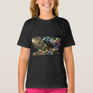 Fluid Majesty: De betoverde olifant T-shirt