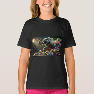 Fluid Majesty: De betoverde olifant T-shirt