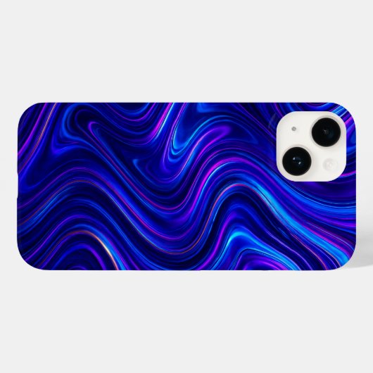 Fluid Marble Cascade iPhone Case - Vet en levendig (Achterkant (horizontaal))