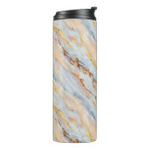 Fluid Marble in Tones of Gray, Peach and Gold  Thermosbeker (Gedraaid links)